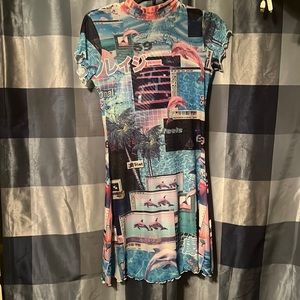 Sheer graphic dress